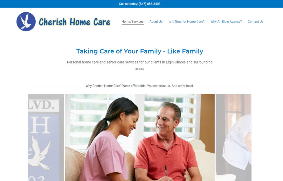 Cherish Home Care Website Design