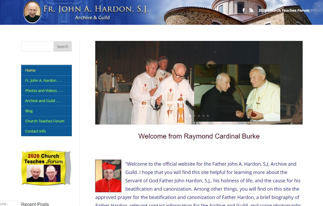 Fr. Hardon website design