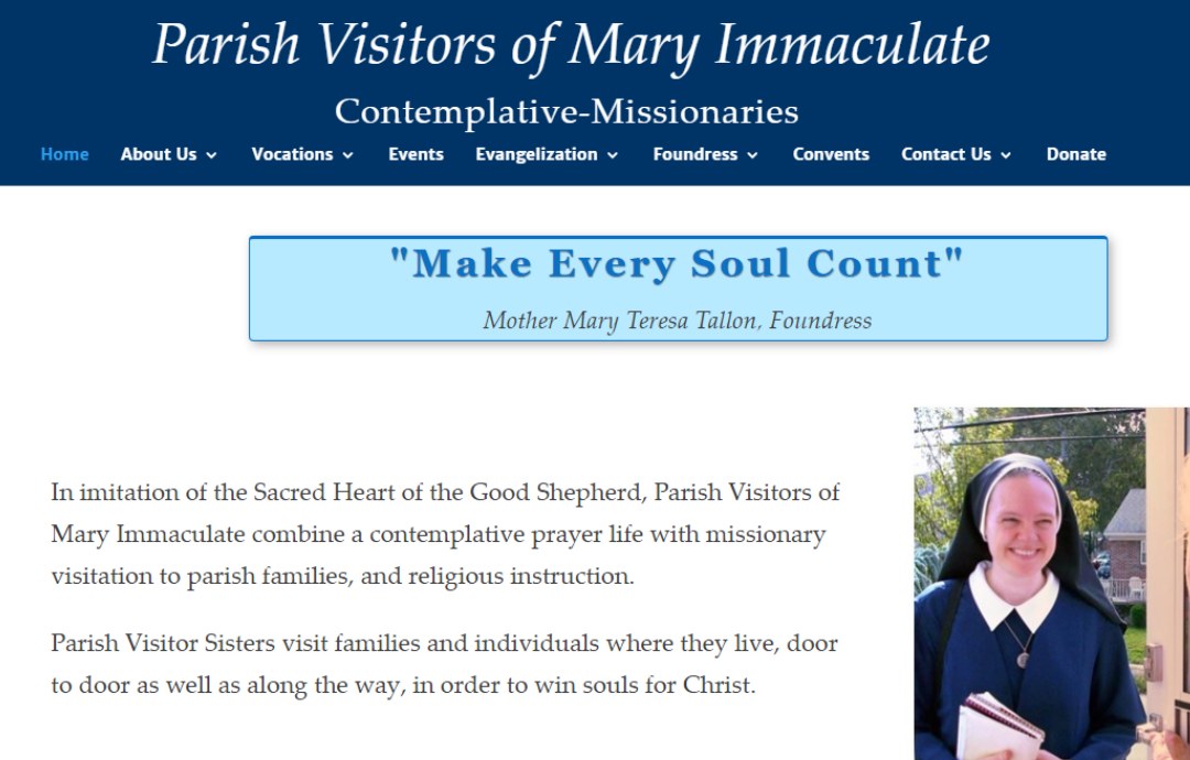 Parish Visitors website design