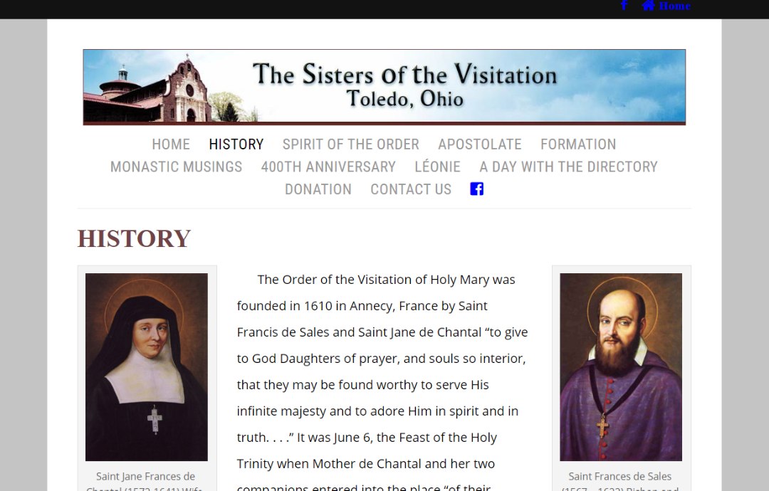 Toledo Visitation website design