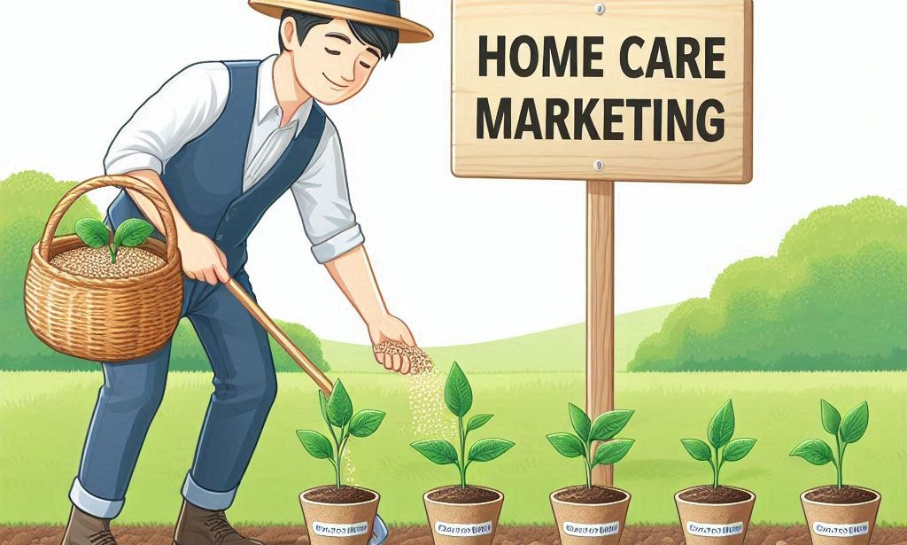 Image of farmer with home care marketing services